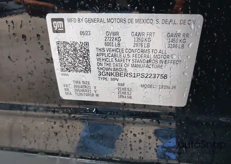 2023 Chevrolet Blazer Fwd Rs z USA, uszkodzony, nr VIN 3GNKBERS1PS223758